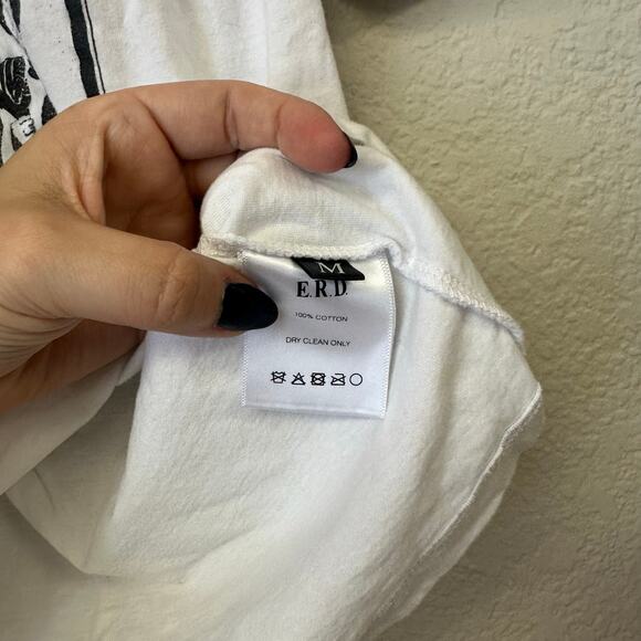 Enfants Riches Deprimes Graphic Print Crew Neck T-Shirt White Size Medium - Picture 5 of 7